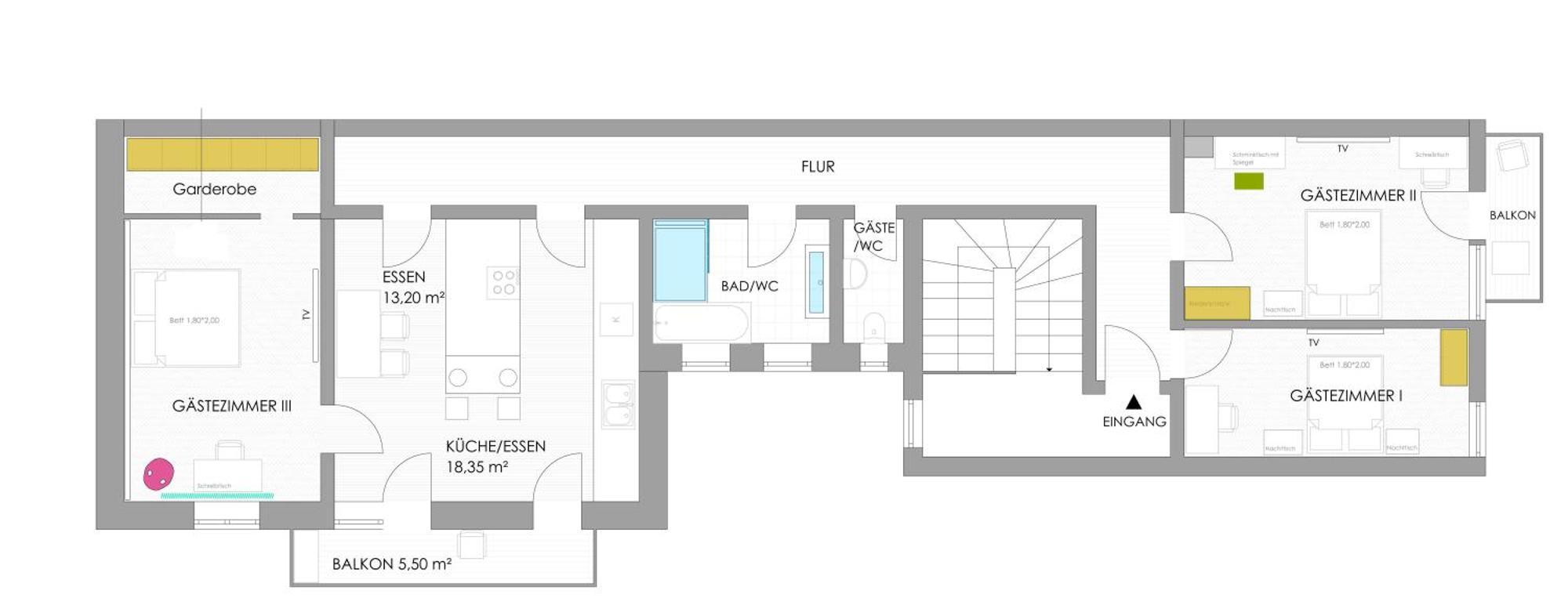 Helles Zimmer Mit Kingsize-Bett MHG Exteriér fotografie
